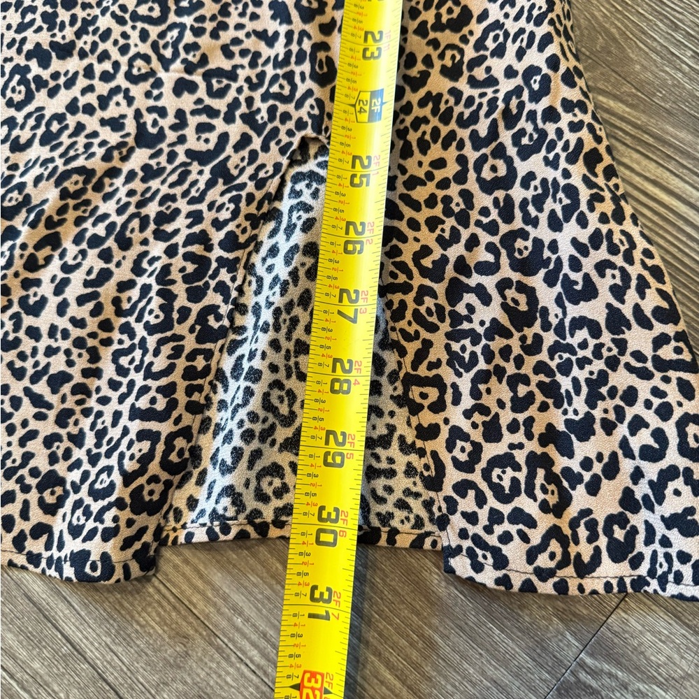 Reformation Leopard Print Mini Dress in Brown and Black - Picture 5 of 5